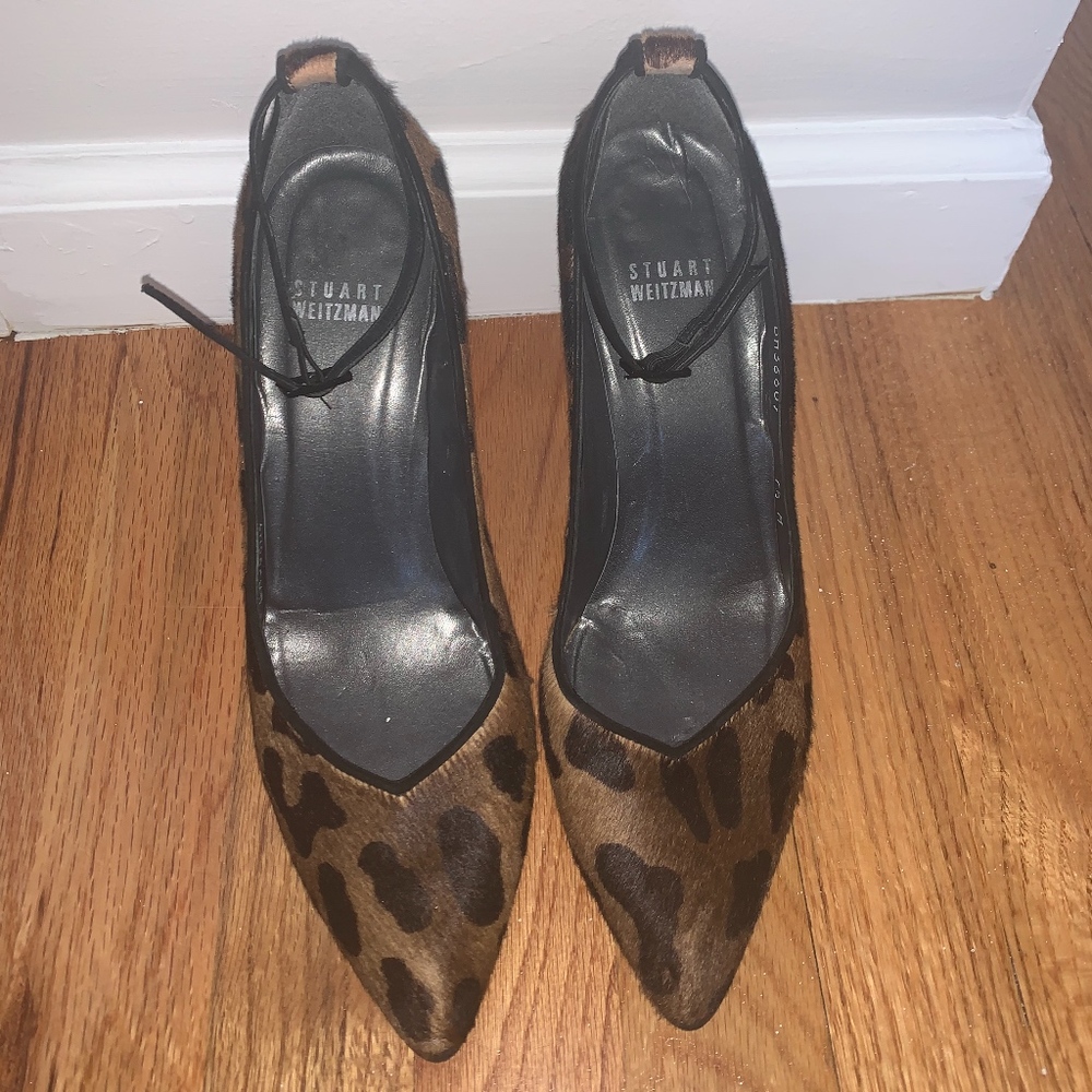 Fur Stuart Weitzman Leopard Print with Ankle Pump